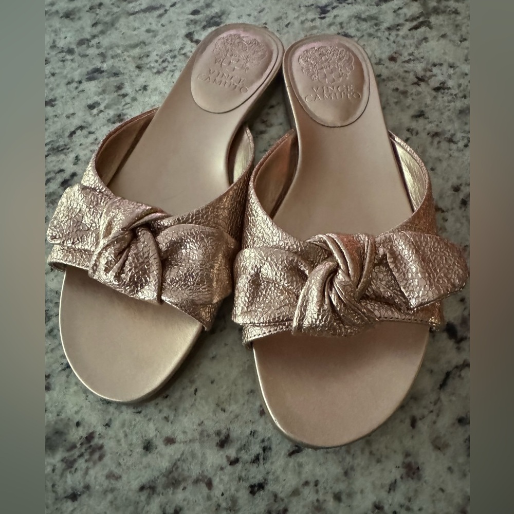 Vince Camuto gold leather sandals ( Never worn )